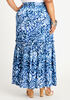 Batik Print Maxi Skirt, Sodalite image number 1