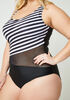 Nicole Miller Striped Swimsuit, Multi image number 2