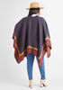 Colorblock Knit Poncho, Multi image number 1