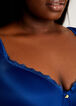 Lace Trim Full Coverage Butterfly Bra, Navy image number 3