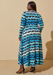 Dotted Belted Maxi Dress, Silver Lake Blue image number 1