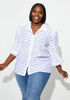 Heart Jacquard Organza Shirt, White image number 3