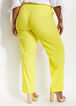 Linen Blend Wide-Leg Pull On Pants, Buttercup image number 1