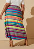 Striped Stretch Knit Maxi Skirt, Multi image number 2
