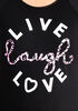 YMI Live Love PJ Jogger Set, Black image number 1
