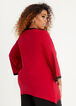 Colorblock Cutout Asymmetric Top, Jester Red image number 1