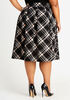Plaid Box Pleat Skirt, Black image number 1