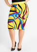 Signature Abstract Pencil Skirt, Purple Magic image number 0