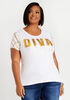 Sequin Dripping Diva Graphic Tee, White image number 0