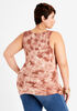 Sleeveless Ruched Side Tank Top, Tortoise Shell image number 1