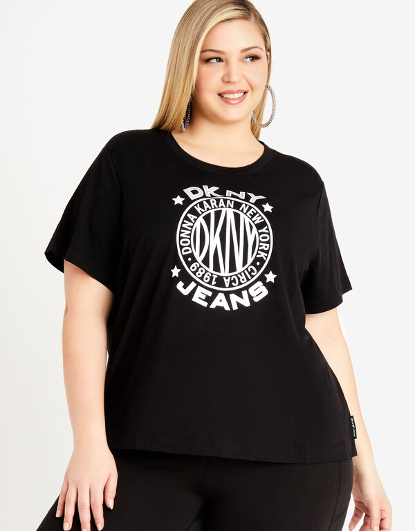 DKNY Jeans Logo Graphic Tee, Black image number 0