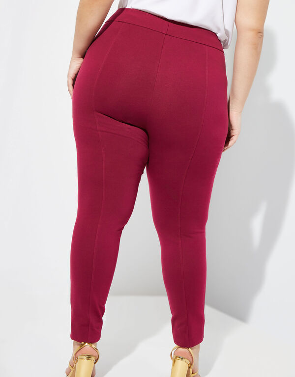 Seam Detailed Ponte Leggings, Rhododendron image number 1
