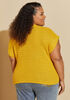 Drawstring Cable Knit Sweater Vest, Spicy Mustard image number 1