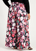 Floral High Waist Wide Leg Pant, Chili Pepper image number 1