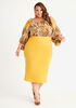 Stretch Crepe Pencil Skirt, Nugget Gold image number 2