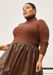 Plus Size Classic Ribbed Knit Fitted Turtleneck Sweater image number 0