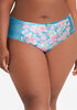 Lace & Microfiber Hipster Panty, Teal image number 1
