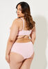 YMI Ribbed Lattice Bikini, Light Pink image number 1