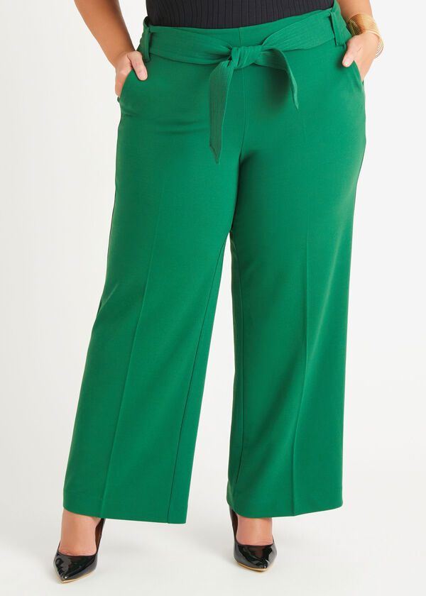 Belted Wide Leg Trousers, EDEN image number 0