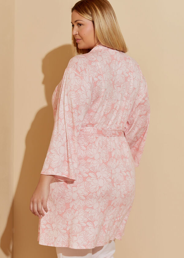 Cozy Couture Floral Robe PJ Set, Pink image number 1