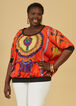 Feather Dolman Sleeved Blouse, Multi image number 0