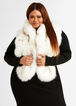 White Faux Fur Stole, White image number 2
