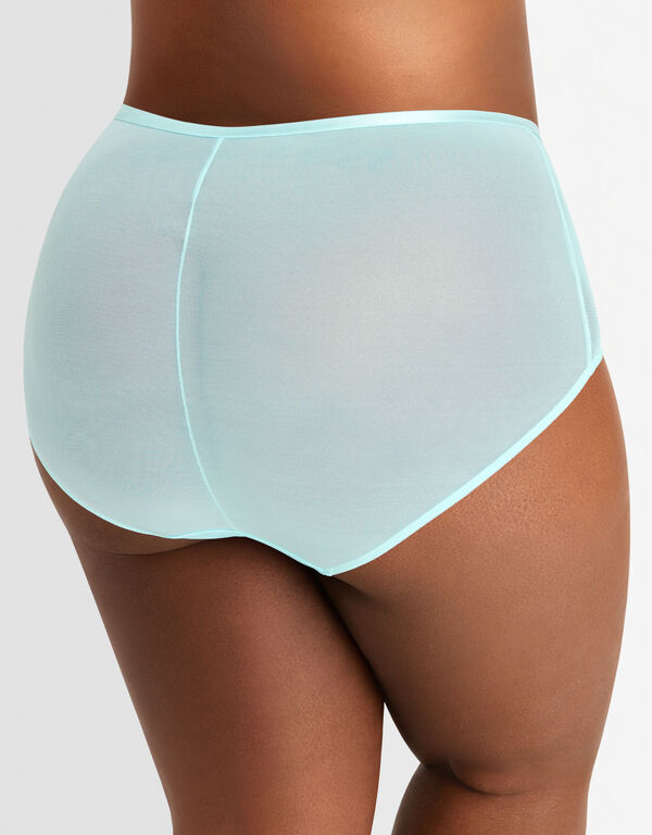 Mesh & Micro High Waisted Brief, Mint Green image number 1