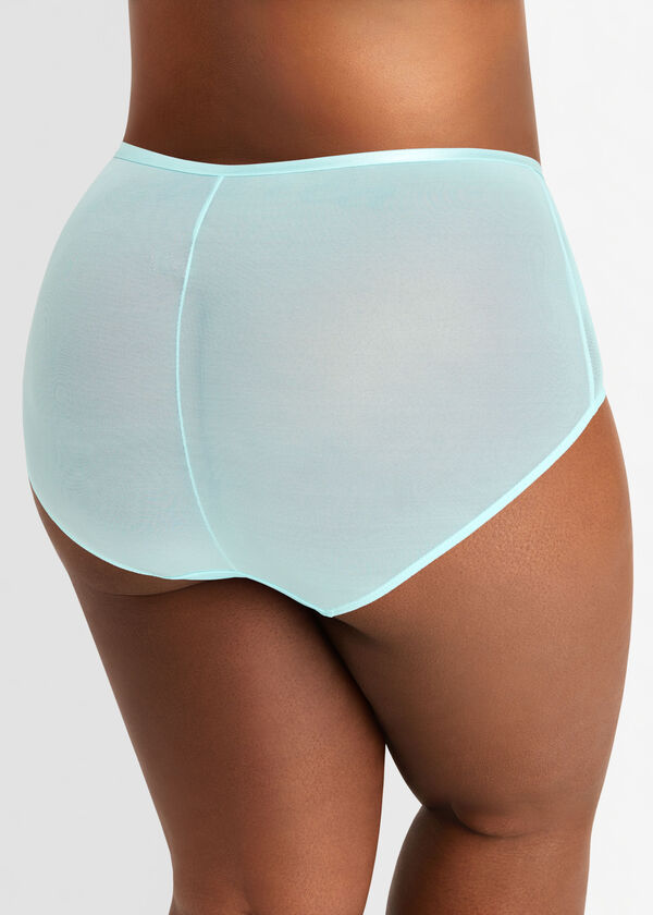 Mesh & Micro High Waisted Brief, Mint Green image number 1
