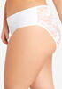 Stretch Cotton & Lace Bikini, White image number 1