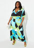 Faux Wrap Printed Maxi Dress, Multi image number 2