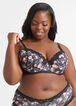 Lace Floral Print Cheeky Panty, Black image number 3
