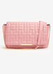 Pink Quilted Chain Shoulder Bag, Foxglove image number 0