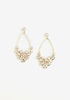 Gold Tone Crystal Hoop Earrings, Gold image number 0