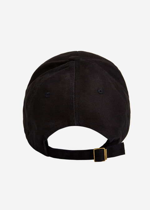 Black Studded Iconic Baseball Hat, Black image number 3