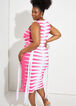 Fringed Zigzag Bodycon Dress, Fandango Pink image number 1