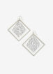 Animal Silver Diamond Drop Earring, Silver image number 0