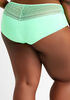 Lace & Microfiber High Waist Panty, Bright Green image number 2