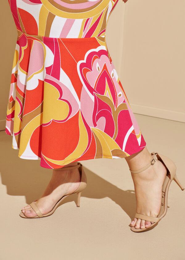 Floral Print Textured Maxi Dress, Multi image number 2