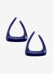 Resin Triangle Hoop Earrings, Sodalite image number 0