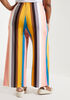 Striped Jersey Wide Leg Pants, Multi image number 1