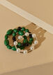 Bead And Faux Pearl Bracelet Set, Abundant Green image number 1