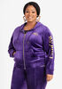 Royalty Embroidered Velour Hoodie, Acai image number 2