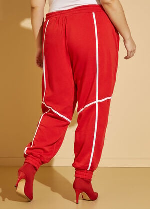Seam Detailed Joggers, Red image number 1