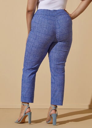 Textured Stretch Twill Ankle Pants, Cobalt image number 1