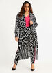 Signature Animal Ruched Duster, Black White image number 0