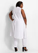 Slit Hem Duster Vest, White image number 1