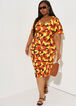 Ribbed Camo Print Dress, Koi image number 2