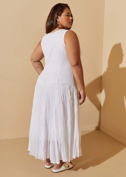 Paneled Convertible Dress, White image number 2