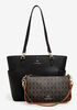 Nanette Lepore Clio Tote Baguette, Chocolate Brown image number 0