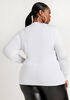 Buttoned Stretch Knit Cardigan, White image number 1